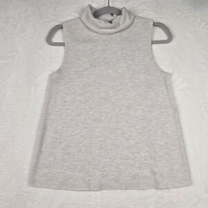 Zara Womens Cream Ribbed Turtle Neck Blouse Size Medium‎ Ribbed